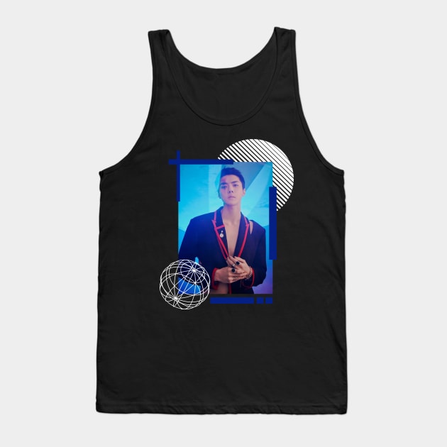 Kpop Design Sehun EXO (Obsession) Tank Top by Design Kpop Aesthetic Store